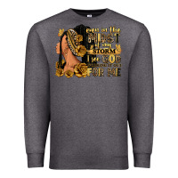 Charcoal Heather Even in the midst of my storm afro woman Premium Sweatshirt - RanaPortraitStore