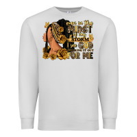 Dove Grey Even in the midst of my storm afro woman Premium Sweatshirt - RanaPortraitStore