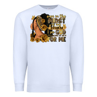 White Even in the midst of my storm afro woman Premium Sweatshirt - RanaPortraitStore