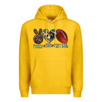 Lemon peace love football Premium Hoodie - CowhideDigitalArt
