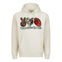 Peace Love Football Premium Hoodie | Teevron