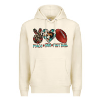 Tofu peace love football Premium Hoodie - CowhideDigitalArt