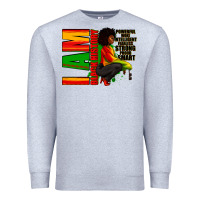 Heather Grey I am black history Afro American woman Premium Sweatshirt - RanaPortraitStore