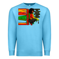 Ocean Blue I am black history Afro American woman Premium Sweatshirt - RanaPortraitStore