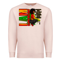 Pale Pink I am black history Afro American woman Premium Sweatshirt - RanaPortraitStore