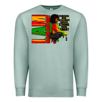 Seafoam I am black history Afro American woman Premium Sweatshirt - RanaPortraitStore