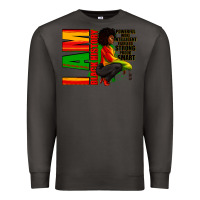 Smoke I am black history Afro American woman Premium Sweatshirt - RanaPortraitStore