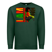 Sports Green I am black history Afro American woman Premium Sweatshirt - RanaPortraitStore
