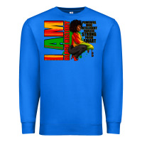 True Royal I am black history Afro American woman Premium Sweatshirt - RanaPortraitStore