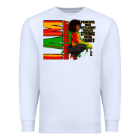 White I am black history Afro American woman Premium Sweatshirt - RanaPortraitStore