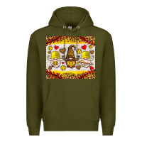 Army Green softball gnome Premium Hoodie - HRA Design Shop