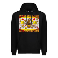 Black softball gnome Premium Hoodie - HRA Design Shop