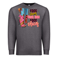 Charcoal Heather Good shoes take you to good places black fashion g Premium Sweatshirt - RanaPortraitStore