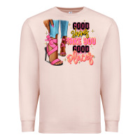 Pale Pink Good shoes take you to good places black fashion g Premium Sweatshirt - RanaPortraitStore
