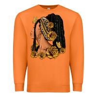 Carrot Gold roses afro woman Premium Sweatshirt - RanaPortraitStore