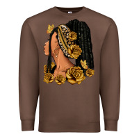 Chestnut Gold roses afro woman Premium Sweatshirt - RanaPortraitStore