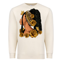 Sandshell Gold roses afro woman Premium Sweatshirt - RanaPortraitStore