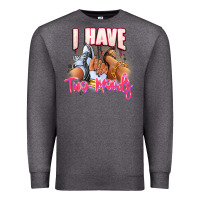 Charcoal Heather I have two moods sneaker and heels Premium Sweatshirt - RanaPortraitStore