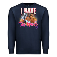 Navy I have two moods sneaker and heels Premium Sweatshirt - RanaPortraitStore