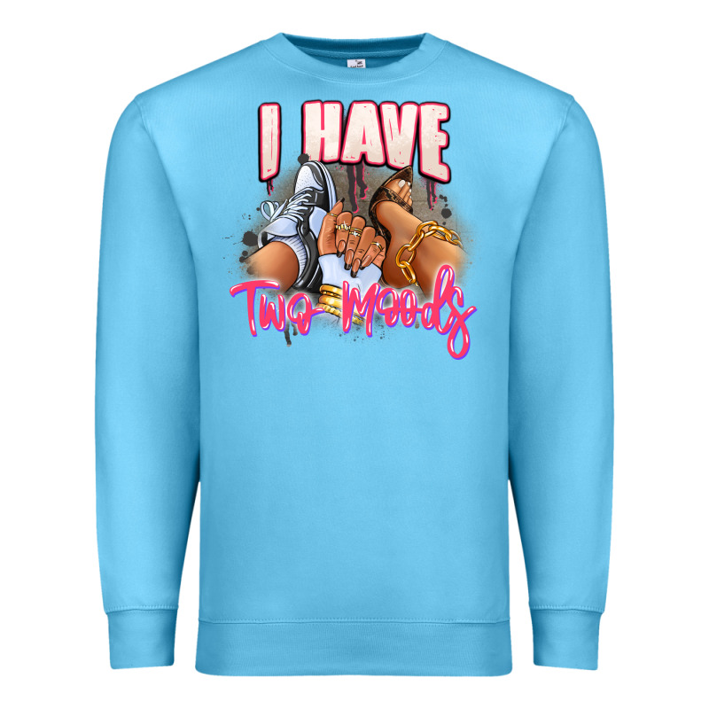I Have Two Moods Sneaker And Heels Premium Sweatshirt by RanaPortraitStore | Teevron