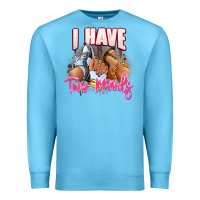 Ocean Blue I have two moods sneaker and heels Premium Sweatshirt - RanaPortraitStore