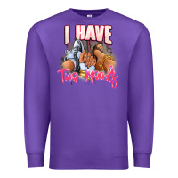 Purple I have two moods sneaker and heels Premium Sweatshirt - RanaPortraitStore