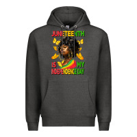 Charcoal Heather juneteenth is my independence day Premium Hoodie - HRA Design Shop