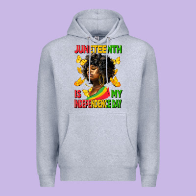 Juneteenth Is My Independence Day Premium Hoodie Designed By Hra Design Shop