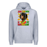 Heather Grey juneteenth is my independence day Premium Hoodie - HRA Design Shop