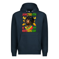 Navy juneteenth is my independence day Premium Hoodie - HRA Design Shop