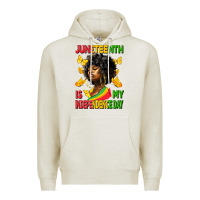 Oatmeal Heather juneteenth is my independence day Premium Hoodie - HRA Design Shop