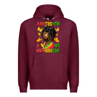 Burgundy juneteenth is my independence day Premium Hoodie - HRA Design Shop
