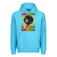 Ocean Blue juneteenth is my independence day Premium Hoodie - HRA Design Shop