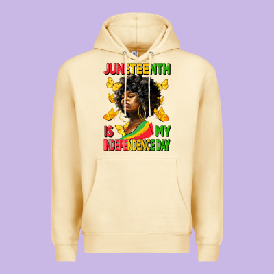 Juneteenth Is My Independence Day Premium Hoodie Designed By Hra Design Shop