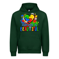 Forest Green different is beautiful Urban Hoodie - JahusDesignShop