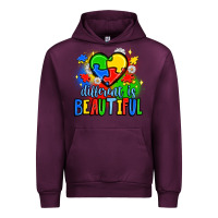 Mauve Wine different is beautiful Urban Hoodie - JahusDesignShop