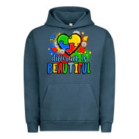 Pigment Midnight Navy different is beautiful Urban Hoodie - JahusDesignShop