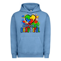 Pigment Pebble Blue different is beautiful Urban Hoodie - JahusDesignShop