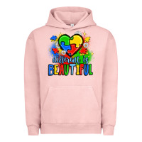 Pigment Salmon different is beautiful Urban Hoodie - JahusDesignShop