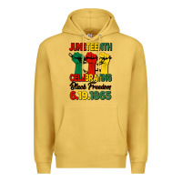 Antique Gold juneteenth celebrating black freedom Premium Hoodie - HRA Design Shop