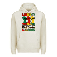 Oatmeal Heather juneteenth celebrating black freedom Premium Hoodie - HRA Design Shop