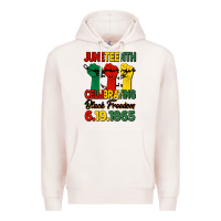 Pale Pink juneteenth celebrating black freedom Premium Hoodie - HRA Design Shop