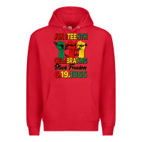 Red juneteenth celebrating black freedom Premium Hoodie - HRA Design Shop