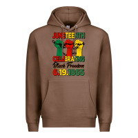 Chestnut juneteenth celebrating black freedom Premium Hoodie - HRA Design Shop