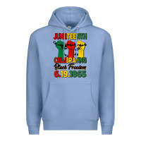 Colony Blue juneteenth celebrating black freedom Premium Hoodie - HRA Design Shop