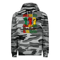 Slate Camo juneteenth celebrating black freedom Premium Hoodie - HRA Design Shop
