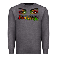 Charcoal Heather Juneteenth eyes Premium Sweatshirt - RanaPortraitStore