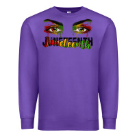 Purple Juneteenth eyes Premium Sweatshirt - RanaPortraitStore