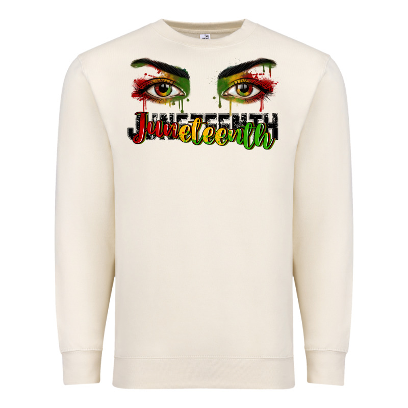 Juneteenth Eyes Premium Sweatshirt by RanaPortraitStore | Teevron