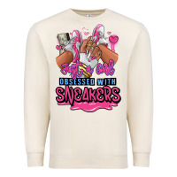 Sandshell Just a girl obsessed with sneakers Premium Sweatshirt - RanaPortraitStore